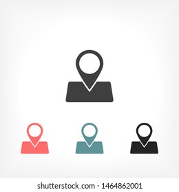 GPS - the sign location. Template logo . Lorem Ipsum Illustration design