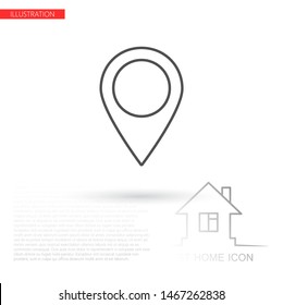 GPS - the sign location. Template logo . Lorem Ipsum Illustration design