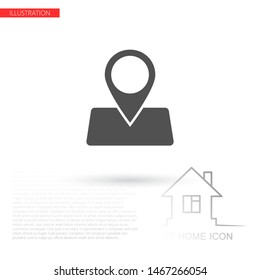 GPS - the sign location. Template logo . Lorem Ipsum Illustration design