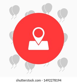 GPS - the sign location. Template logo . Lorem Ipsum Illustration design