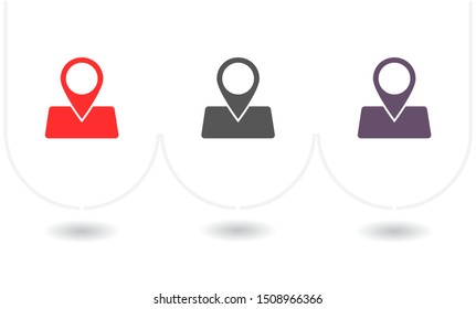 GPS - the sign location. Template logo . Lorem Ipsum Illustration design