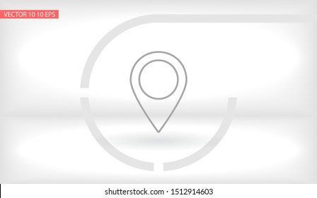 GPS - the sign location. Template logo . Lorem Ipsum Illustration design