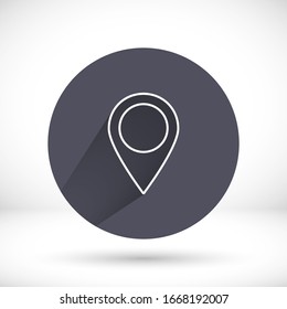 GPS - the sign location. Template logo . Lorem Ipsum Illustration design