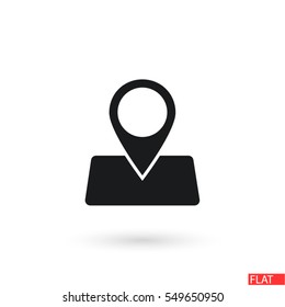 GPS - the sign location. Template logo.