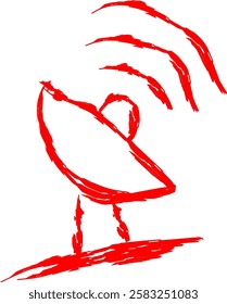 GPS signal icon in Doodle style