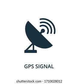Gps Signal icon. Simple element from navigation collection. Filled Gps Signal icon for templates, infographics and more.