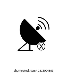 GPS signal icon vector black illustration