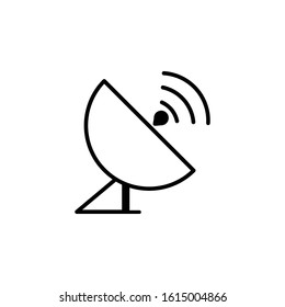 GPS signal icon vector black illustration