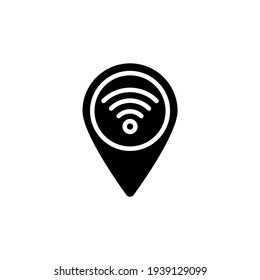 GPS signal icon in vector. Logotype