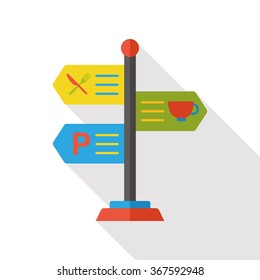 GPS signpost flat icon