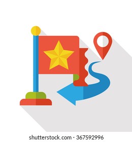 GPS signpost flat icon