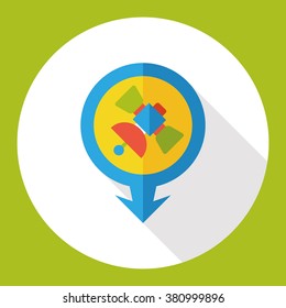 GPS signpost flat icon