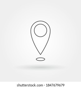 gps single isolated icon with modern line or outline style