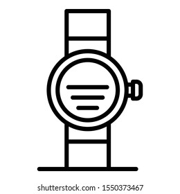 Gps smartwatch icon. Outline gps smartwatch vector icon for web design isolated on white background