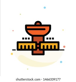 Gps, Space, Satellite, Satellite, Space Abstract Flat Color Icon Template. Vector Icon Template background