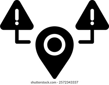 Gps Spoofing Icon Glyph Vector Illustration
