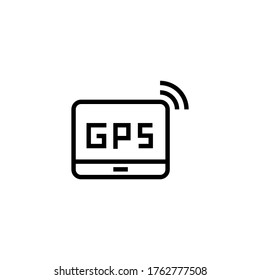 GPS Standalone - global positioning system icon in black line style icon, style isolated on white background