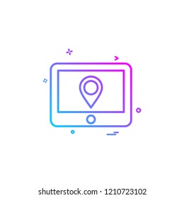 gps tab location map travel direction icon vector design