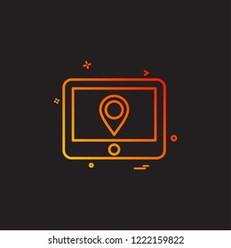 gps tab location map travel direction icon vector design