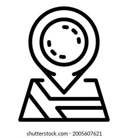 GPS tag icon. Outline GPS tag vector icon for web design isolated on white background
