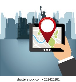 gps tech design, vector illustration eps10 graphic 