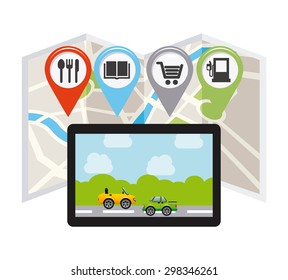 gps technology design, vector illustration eps10 graphic 