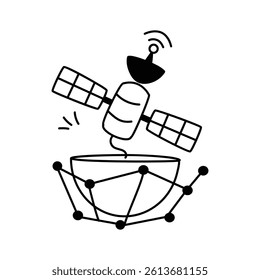 GPS technology icon, navigation and location tracking in the metaverse