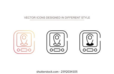 GPS Tracker Device icon design with white background stock illustration