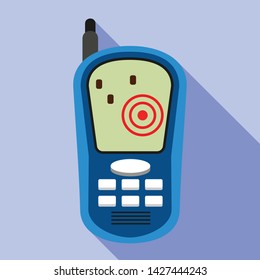 Gps tracker device icon. Flat illustration of gps tracker device vector icon for web design