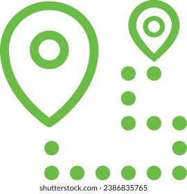 gps tracker icono de color verde diseño vectorial