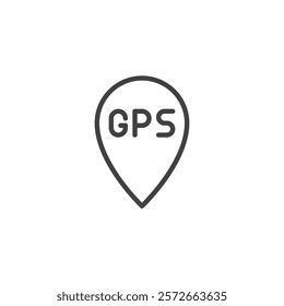 GPS Tracker line icon. linear style sign for mobile concept and web design. GPS location pin outline vector icon. Symbol, logo illustration. Vector graphics