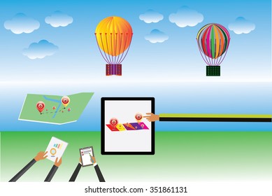 GPS Tracking ballon, map tracking ballon