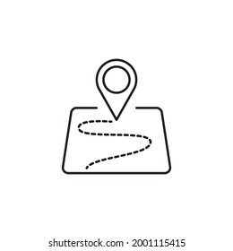 GPS Tracking icon in flat style, vector illustration