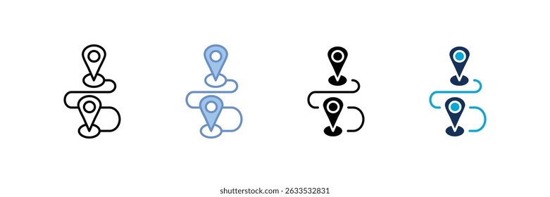 Gps Tracking Icon Set Multiple Style Collection