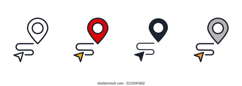 Gps tracking icon symbol template for graphic and web design collection logo vector illustration