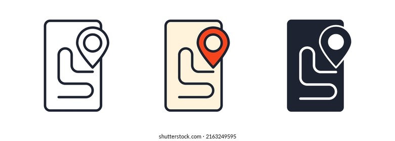 gps tracking icon symbol template for graphic and web design collection logo vector illustration