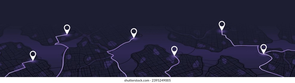 Mapa de seguimiento de Gps, calles y bloques, ruta. Rastrear los pines de navegación en los mapas callejeros, navegar por la tecnología de mapeo y localizar el pin de posición. Navegador de localización o mapa de gps de viaje futurista