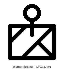 GPS tracking in outline icon. Map, navigation, pin location, apps, travel, 