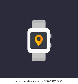 gps tracking with smart watch icon