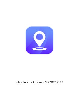gps tracking vector icon for apps