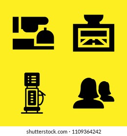 gps, user, gas station and reception vector icon set. Sample icons set for web and graphic design
