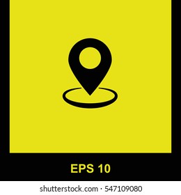 GPS vector black icon. Isolated illustration. Business picture.