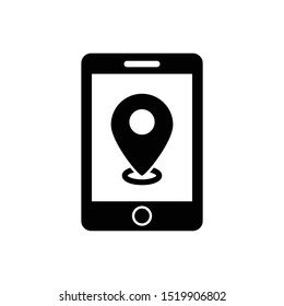 GPS Vector Graphics Icon in Black Color