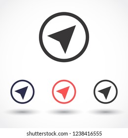 gps vector icon 10 eps