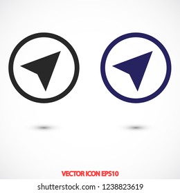 gps vector icon 10 eps