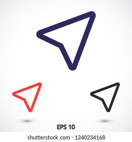 gps vector icon 10 eps