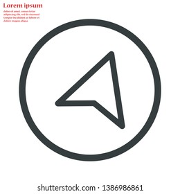 gps vector icon 10 eps , Lorem ipsum Flat design