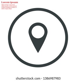 GPS vector icon 10 eps , Lorem ipsum Flat design