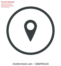 GPS vector icon 10 eps , Lorem ipsum Flat design