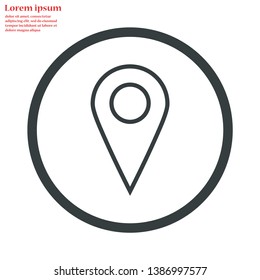 GPS vector icon 10 eps , Lorem ipsum Flat design